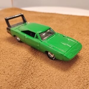 Green Toy Car with Black Spoiler